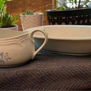 Ashberry Gravy Boat & Underplate by Country Ware & Gravy Boat.